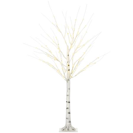 Lámpara de Oficina ALBA, Dimensiones 22x22x150 cm, Diseño Árbol de Abedul, color Blanco