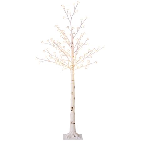 Lámpara de Oficina BOREA, Dimensiones 21x21x150cm, Diseño Árbol de Cerezo, color Blanco