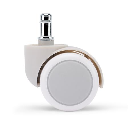 5x Ruedas para Silla de Oficina H7, 11 x 50 mm, Diseño Moderno, Color Blanco y Gris
