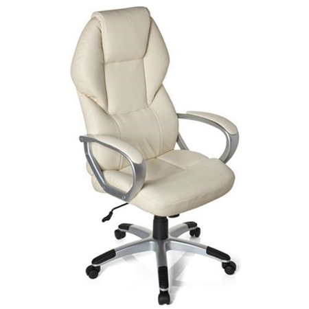 Sillón de oficina TEJADA, Gran Precio, Diseño único y Comodidad máxima, En Crema