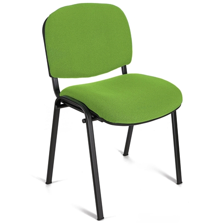 Silla de Confidente MOBY BASE, Cómoda y Práctica, Precio Increible, Color Verde Lima y Patas Negras