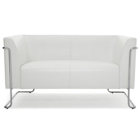 DEMO# Sofa 2 plazas de diseño CURACAO, muy Ámplio y Acolchado, Varios colores, en Blanco