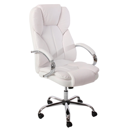 DEMO# Sillón de oficina KANSAS, resistente hasta 150kg!! Gran calidad, fabricado en acero, en Blanco