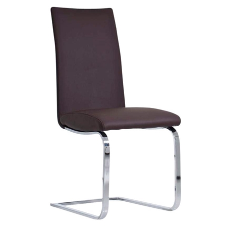 Silla de Confidente JASO, exclusivo diseño, estructura metalica, gran calidad, en Piel color Marrón