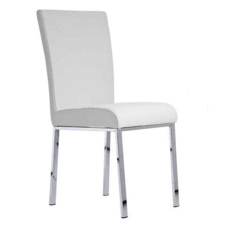 Silla de Confidente CARLO, muy robusta y resistente, gran acolchado, tapizada en Piel color Blanco