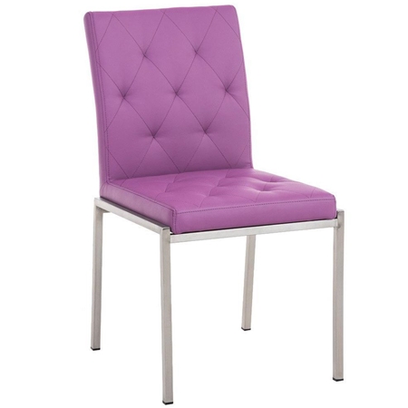 Silla de Confidente GALA, con Gran Acolchado, muy Robusta y Resistente, en Piel color Morado