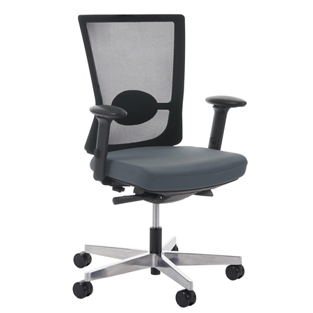 Silla Ergonómica NILO, 100% Ajustable, Excelente Calidad, Uso 8 horas, Gris