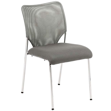 Silla de Confidente JAMAICA Sin Reposabrazos, Robusta y muy Cómoda, en Malla Transpirable color Gris