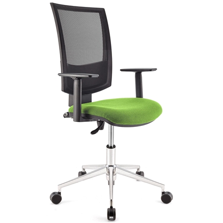 Silla de Oficina PANDORA PRO, Brazos Ajustables, Base Metálica, Gran acolchado, Verde Lima