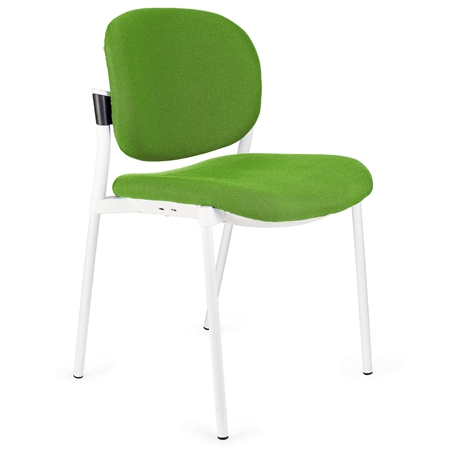 Silla de Confidente ERIC RESPALDO ACOLCHADO, Cómoda y Práctica, Apilable, Color Verde Lima