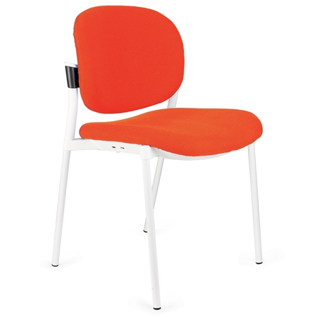 Silla de Confidente ERIC RESPALDO ACOLCHADO, Cómoda y Práctica, Apilable, Color Naranja