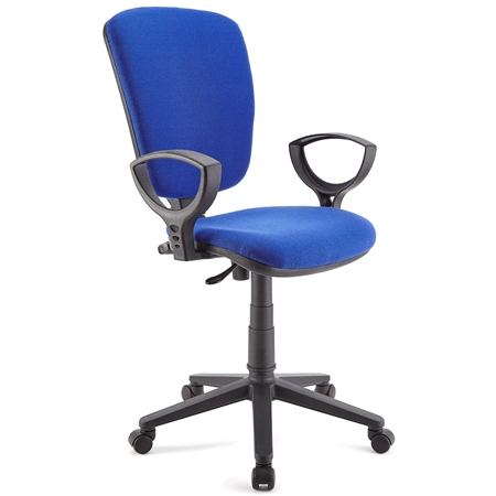 DEMO# Silla de Oficina CALIPSO, Respaldo Ajustable, En Tela Resistente, Color Azul