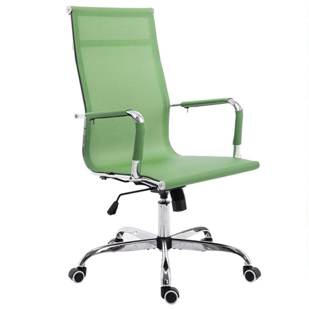 Silla de Oficina ITALICA, Estructura Metálica, Precioso Diseño en Malla Transpirable color Verde