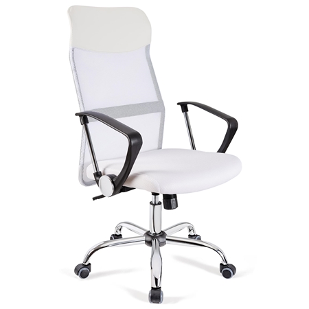 DEMO# Silla de Oficina ARIAL BASE II, Malla Transpirable, asiento acolchado y Precio increíble, Color Blanco