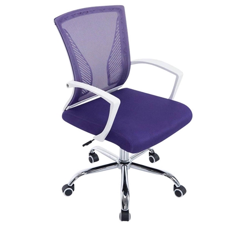 Silla de Oficina CUBA, Estructura Metálica, en Malla Transpirable Color Morado