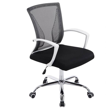 Silla de Oficina CUBA, Estructura Metálica, en Malla Transpirable Color Negro