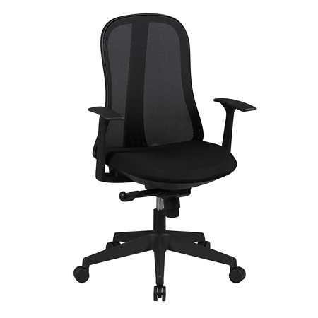 Silla Ergonómica MIRTA, Mecanismo Sincronizado, en Malla Transpirable color Negro