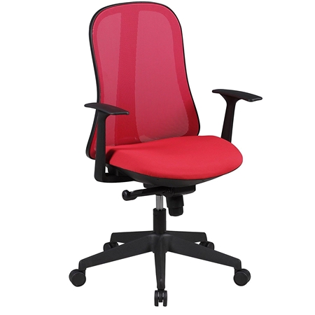 Silla Ergonómica MIRTA, Mecanismo Sincronizado, en Malla Transpirable color Rojo