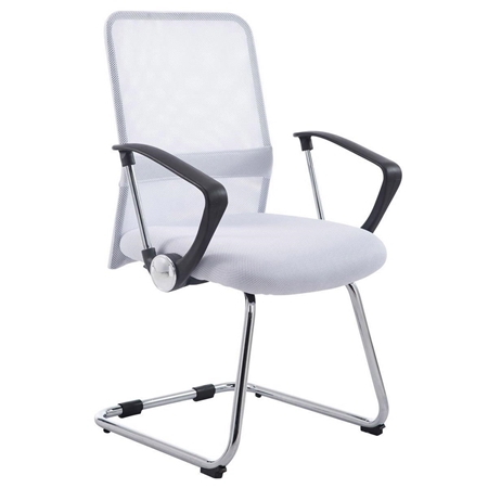 Silla de Confidente ASPEN V, Asiento Acolchado, en Malla Transpirable color Blanco