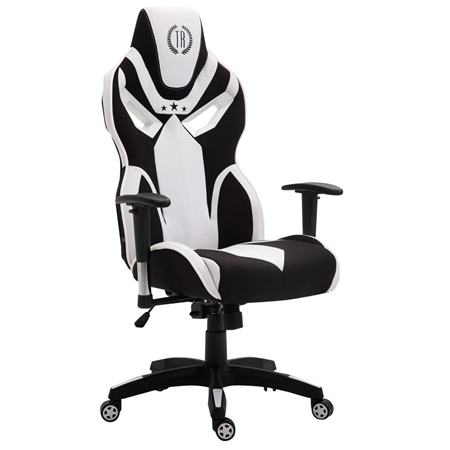 Silla de Oficina HAMIL, diseño ergonómico, en tela, color negro / blanco