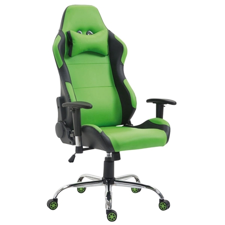 Silla Gaming ROSBY, Diseño Deportivo y Gran Comodidad, en Piel, Color Verde