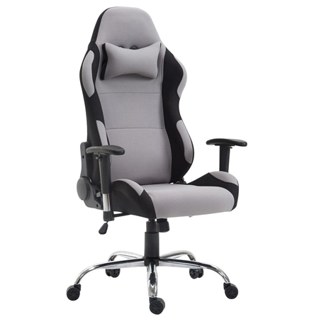 Silla Gaming ROSBY TELA, Diseño Deportivo y Gran Comodidad, Color Gris