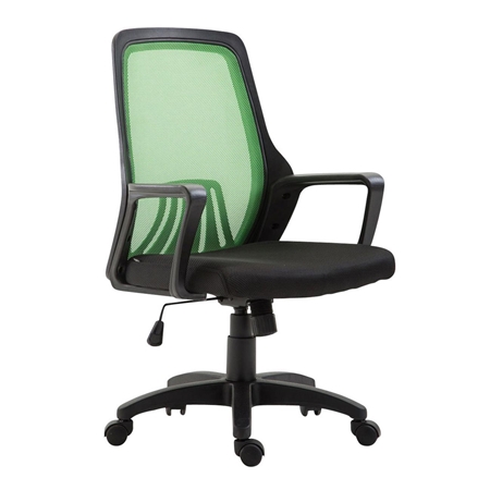 Silla de Oficina CLIVEN, Soporte Lumbar, Mecanismo Basculante, Color Verde