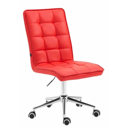 Silla de Oficina FIRAS, Exclusivo Diseño, Ajustable en Altura, Color Rojo