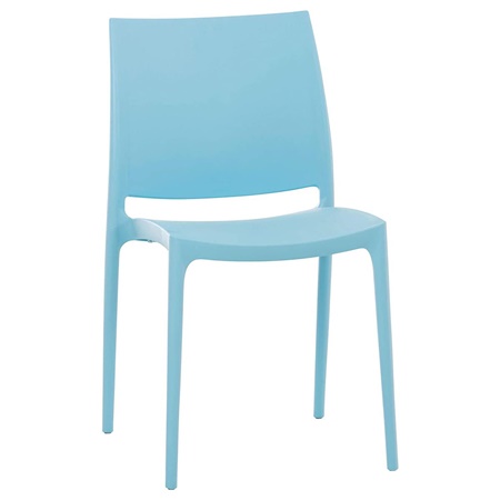 Silla de Confidente ASTRA, Diseño Minimalista y Apilable, color Azul