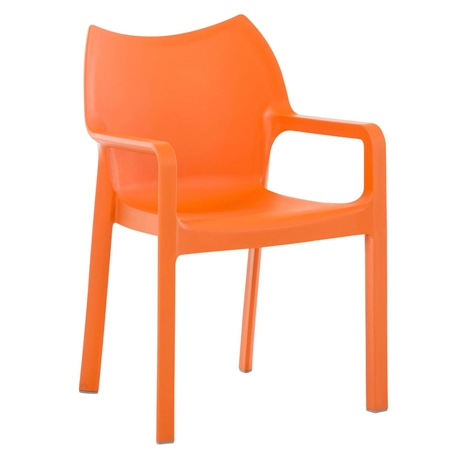 Silla de Confidente SAMOS, Diseño Moderno, Apilable, color Naranja