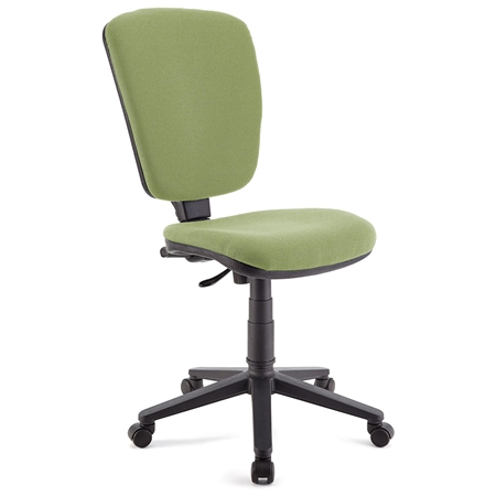 DEMO# Silla de Oficina CALIPSO SIN BRAZOS, Respaldo Ajustable, En Tela Resistente, Color Verde 