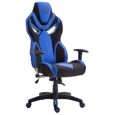DEMO# Silla de Oficina HAMIL, diseño ergonómico, en tela, color negro / azul