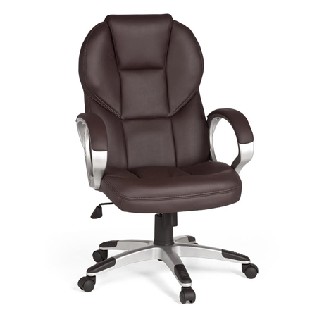 DEMO# Sillón de oficina FABIAN, Gran Acolchado, Mecanismo Basculante, en Marrón