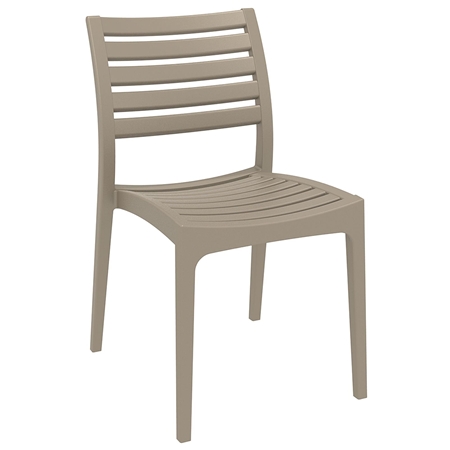 Silla de Confidente HECTOR, Diseño Moderno, Apilable, color Marrón Claro