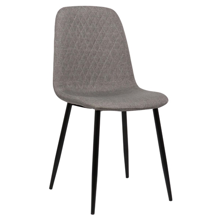Silla de Confidente DOGMA, Robusta Estructura Metálica, en Tela color Gris