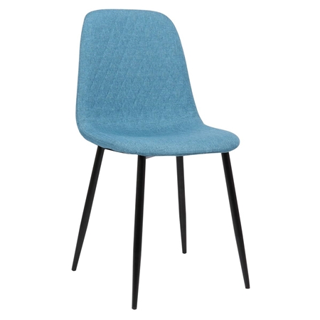 Silla de Confidente DOGMA, Robusta Estructura Metálica, en Tela color Azul